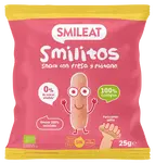SMILEAT Organic Kukuričné chrumky Smilitos s jahodovou a banánovou príchuťou 25 g