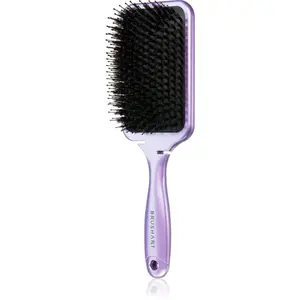 BrushArt Hair Boar bristle paddle hairbrush kefa na vlasy so štetinami z diviaka Metallic Lilac 1 ks