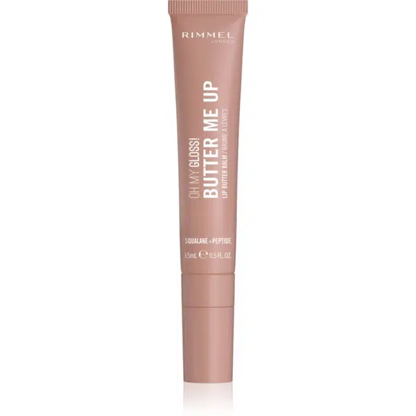 Rimmel Oh My Gloss! Butter Me Up hydratačný balzam na pery odtieň 001 Latte Delight 15 ml