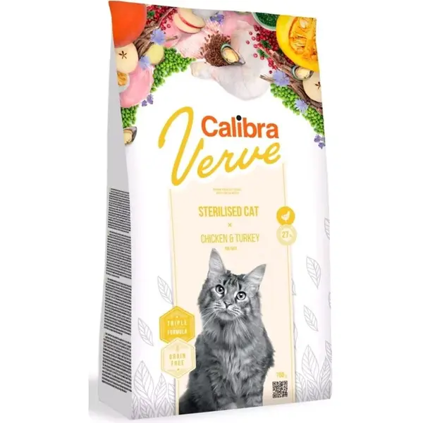 Calibra Cat Verve GF Sterilised Chicken & Turkey 750 g | Granule pre mačky
