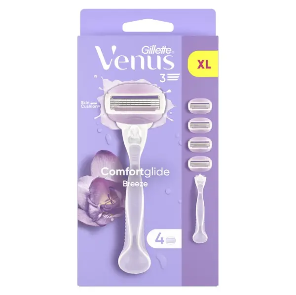 GILLETTE Venus Comfort Breeze Holiaci strojček + Náhradná hlavica 4 kusy