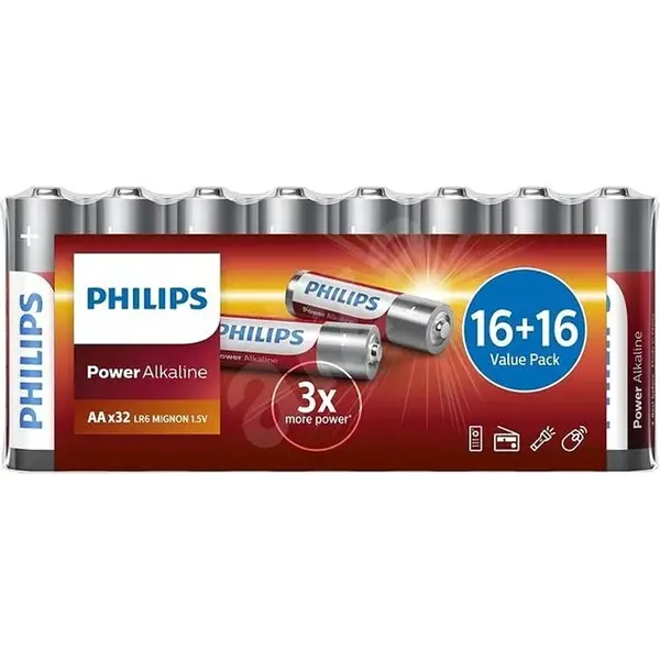 PHILIPS LR6P32FV/10 Power Alkaline ceruzkové batérie 32 kusov