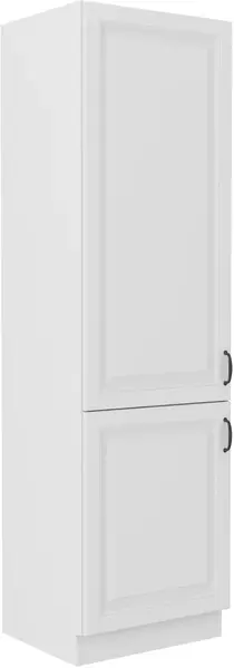 Vysoká potravinová skříňka Stilo 60 DK-210 2F Barva korpusu: Bílá, Barva dvířek: Bílá