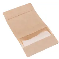 100 ks - Doypack vrecko s malým okienkom 130x225 + 70 mm, 500 ml, KRAFT/PET/CPP