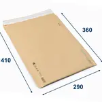100 ks - Protinárazová papierová obálka 290x360mm s výplňou, samolepiaca, hnedá