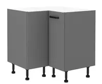 Spodní rohová skříňka Nessa 90x90 DN 2F BB Barva korpusu: Antracit, Barva dvířek: Antracit