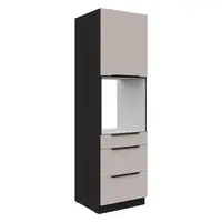 Vysoká skříňka pro vestavnou troubu Arona 60 DPS-210 3S1F - Premium Box Barva korpusu: Černá, Barva dvířek: Kašmír