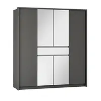 Šatní skříň Split Barva korpusu: Grafitová, Rozměry: 200 cm