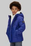 Dětská zimní bunda Calvin Klein Jeans béžová barva, IB0IB01276