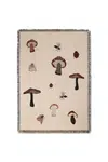 Bavlněná deka ferm LIVING Forest Tapestry 120 x 170 cm béžová barva