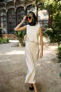 Marisse Women's Dress L-Su-4636 L.Beige