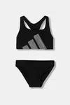 Dvoudílné dětské plavky adidas Performance černá barva, JM8173