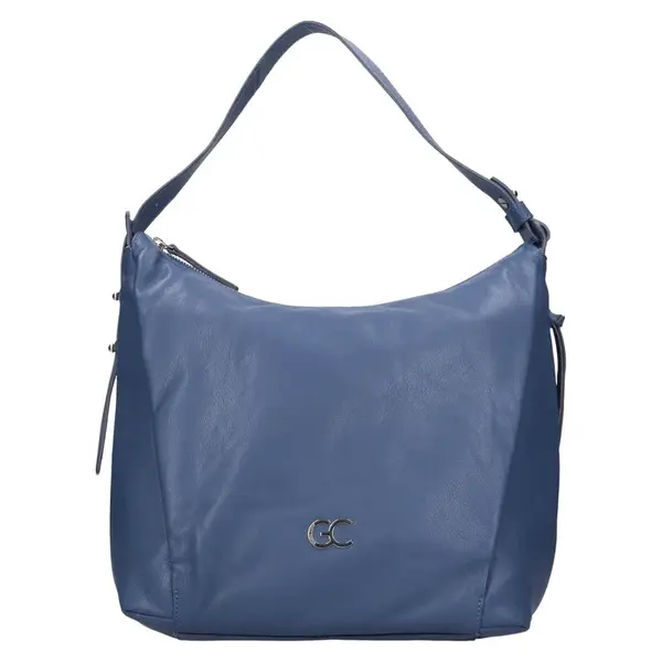 Dámska kožená kabelka Gianní Conti Loréne - modrá