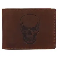 Pánská kožená peněženka Lagen Skeleton - hnědá