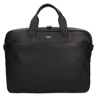 Kožená business taška Lagen Florenc - čierna
