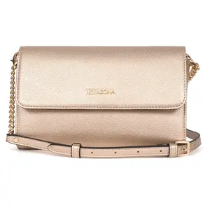 Menšia dámska kabelka na mobil a doklady Hexagona Gloria - zlatá