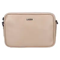 Dámska kožená crossbody kabelka Lagen Bruna - béžová
