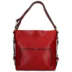 Elegantná dámska kožená kabelka Katana Darina - červená
