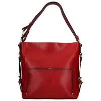 Elegantná dámska kožená kabelka Katana Darina - červená