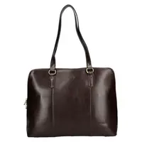 Elegantná dámska kožená kabelka Katan Apolens - tmavo hnedá
