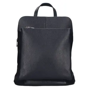 Dámska kožená batôžko-kabelka Italia Ella - tmavo modrá