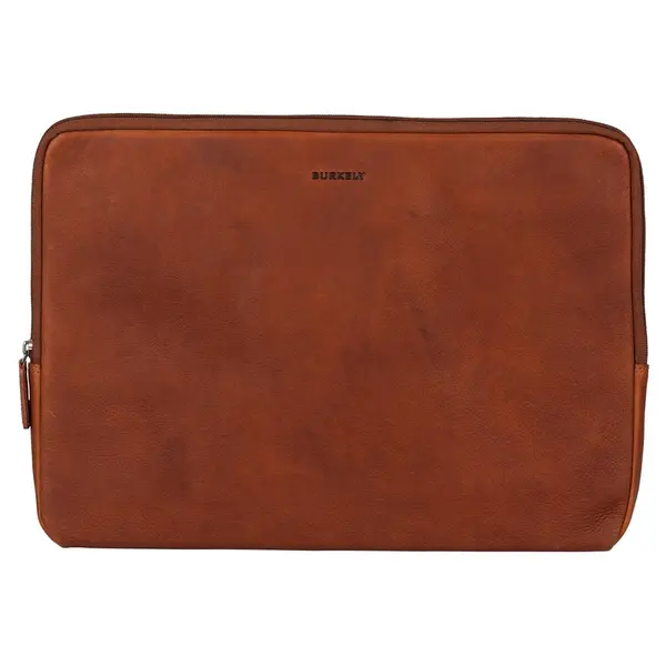Kožený obal na notebook 15,6" Burkely Gast, prírodná koža, 15" − koňak
