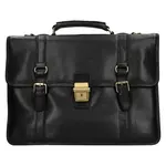 Pánska kožená aktovka Katana Maness - čierna