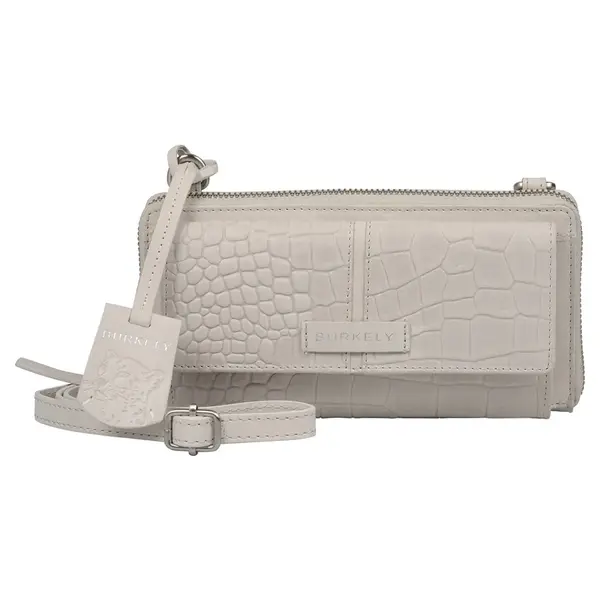 Dámská kožená crossbody kabelka s peněženkou Burkely Ziza - krémová