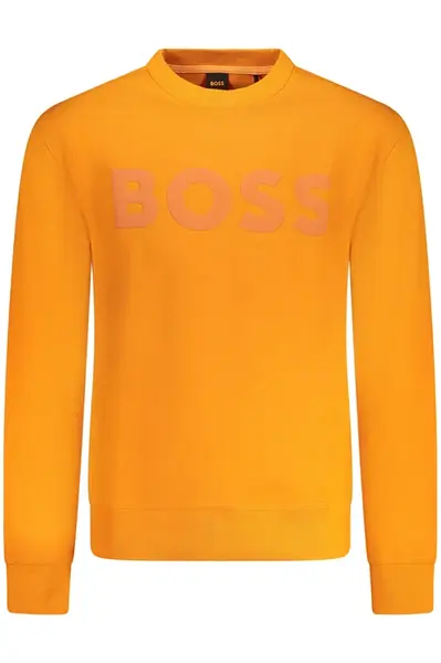 Pánska oranžová mikina BOSS bez zipsu