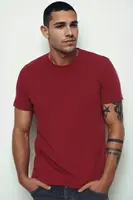 T9569 DEWBERRY BICYCLE COLLAR MEN'S T-SHIRT-BURGUNDY