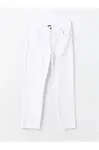 LC Waikiki LCW Kids Buxe White Adjustable Waist Elastic Boy Trousers