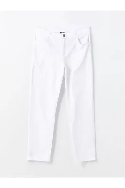 LC Waikiki LCW Kids Buxe White Adjustable Waist Elastic Boy Trousers