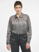 Silver women's blouse with collar ORSAY - Women's