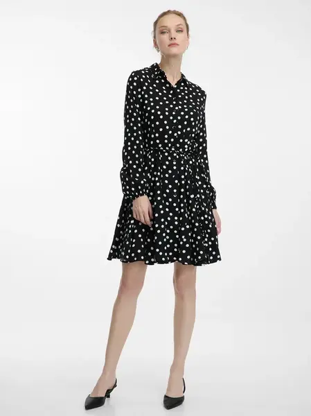 Black women's knee-length shirt dress ORSAY - Women's