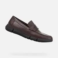 Dark brown men's moccasins Geox Adacter M Wide - Men's