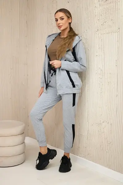 Sports set with grey stripes
