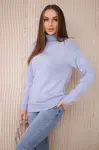 Blue turtleneck sweater