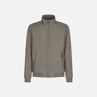 Dark Green Men's Quilted Jacket Geox Damiano - Mens