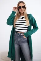 Cardigan with oversize print green