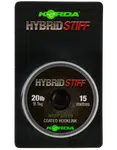 Korda návazcová šňůra hybrid stiff 20 lb 15 m - weed green