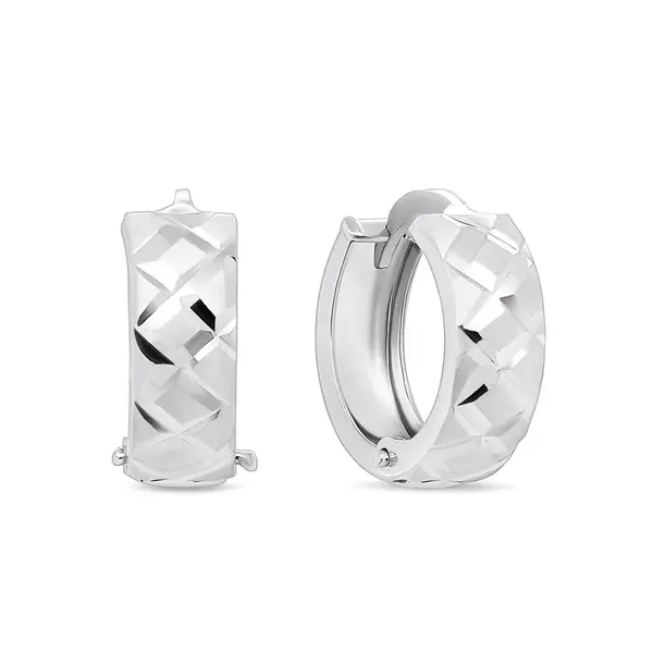 Brilio Silver Stylové kruhové stříbrné náušnice EA155W