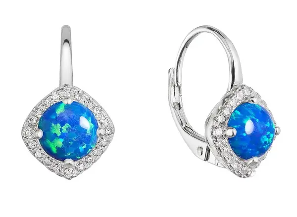 Evolution Group - Pavona Okouzlující náušnice se syntetickými opály 11463.3 blue