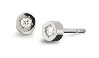 Boccia Titanium Titanové náušnice s brilianty 05083-03
