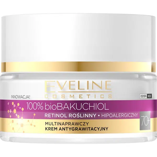 Eveline Cosmetics Bio Bakuchiol multikorekční krém proti známkám stárnutí 70+ 50 ml