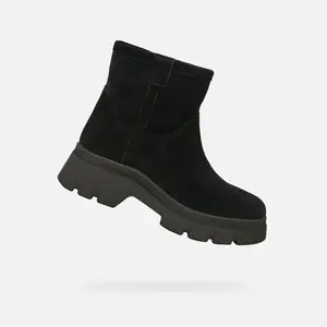 Black Women's Ankle Boots Geox Pluette - Ladies