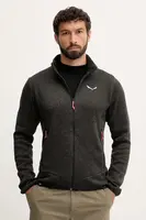 Outdoorová mikina Salewa Puez Rocca pánská, zelená barva, melanžová, 00.0000029126