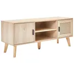 PBJ NÍZKÁ KOMODA, borovice, ratan, přírodní barvy, 120/50/40 cm