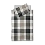 Fleuresse POVLEČENÍ, krep, šedá, bílá, cappuccino, 140/200 cm