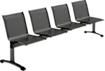 Lavice, multisedák OMP Star, RAL9005 černá - 4 místná