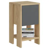 Livetastic NOČNÍ STOLEK K POSTELI, barvy grafitu, barvy dubu, 30/55/30 cm